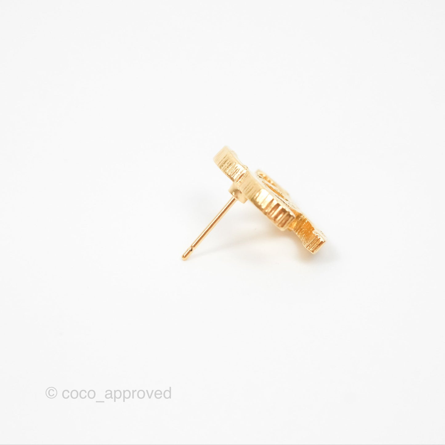 Chanel CC Earrings Gold Tone 24C