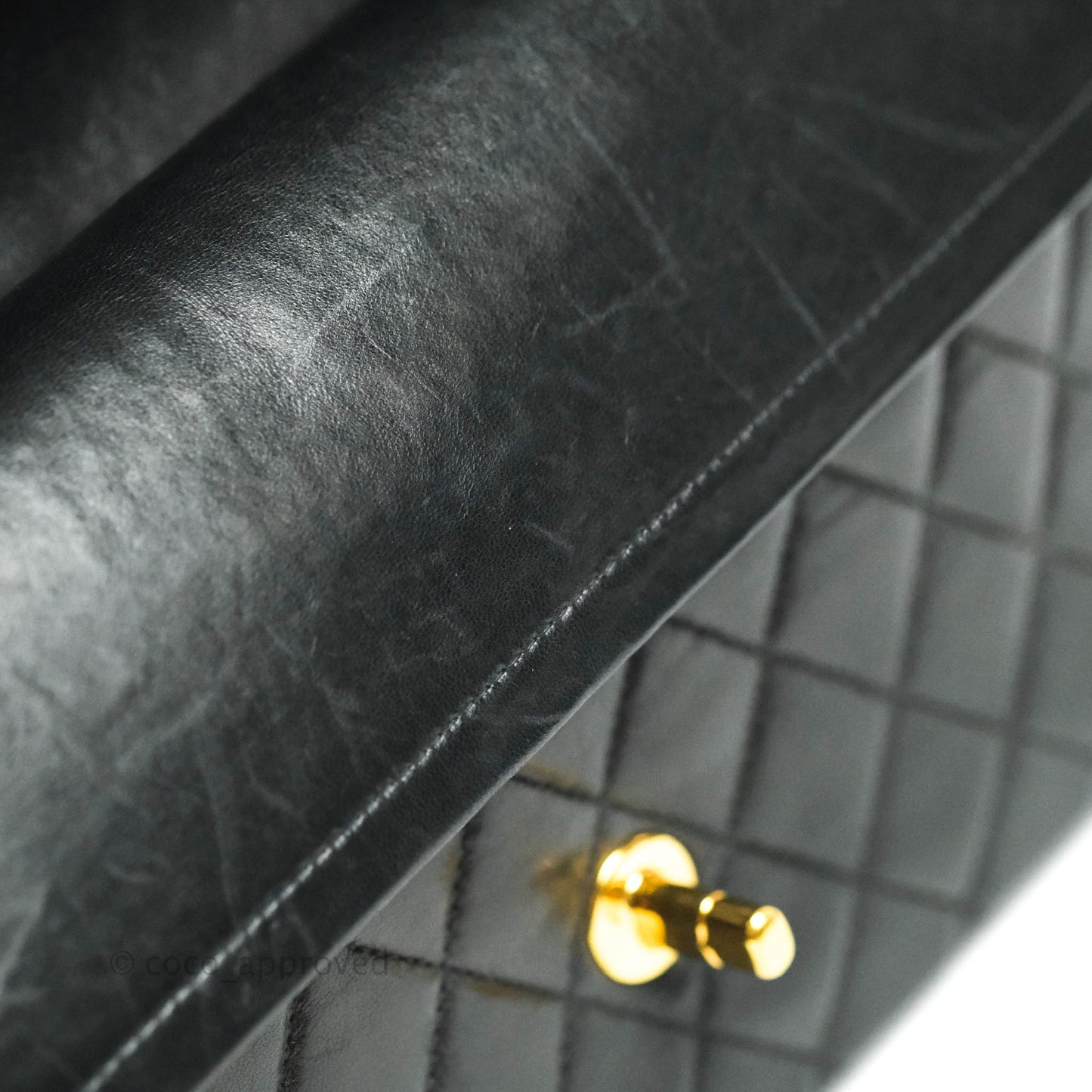 Chanel Classic Vintage Double Flap M/L Black Lambskin 24K Gold Hardware