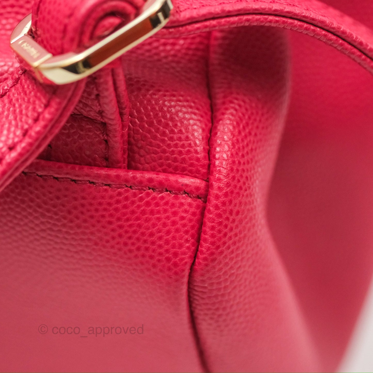 Chanel Quilted Business Affinity Backpack Dark Pink Caviar Gold Hardware