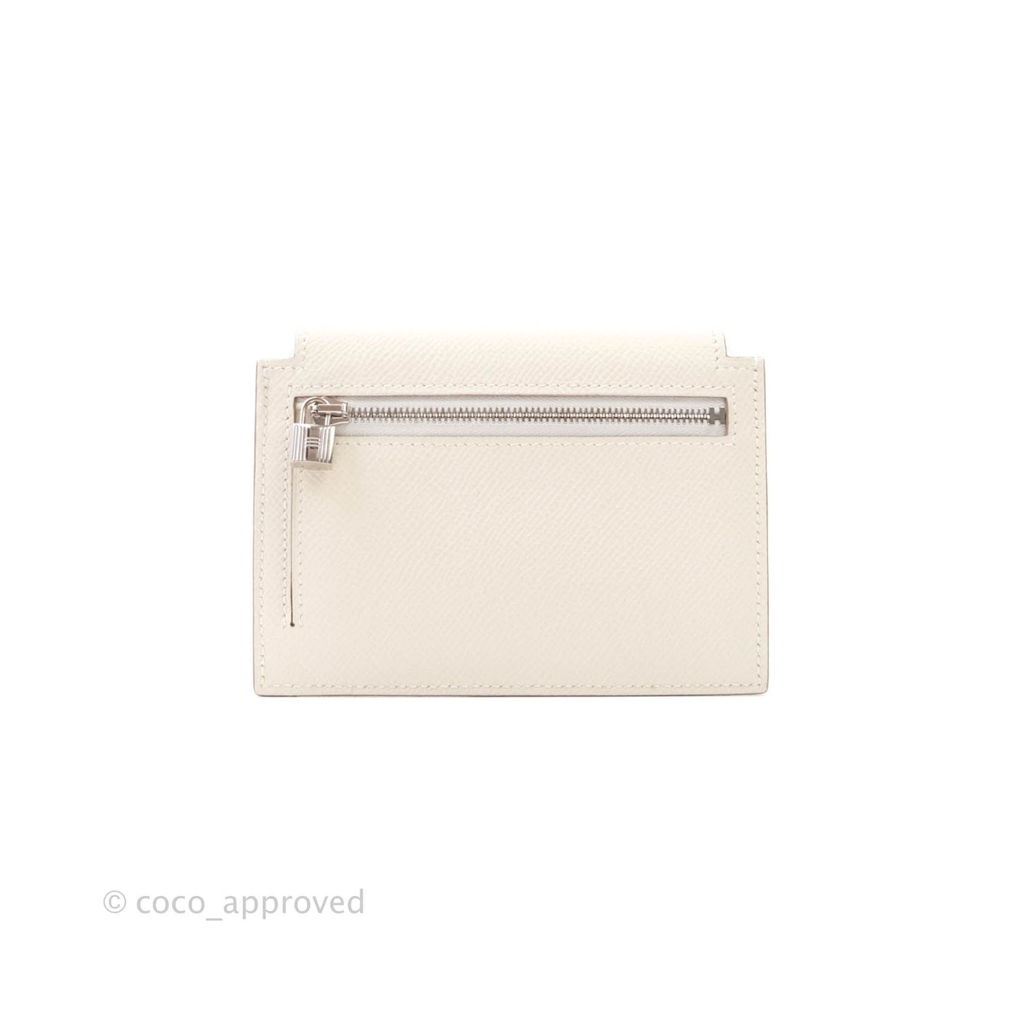 Hermès Kelly Pocket Compact Wallet Epsom Cream