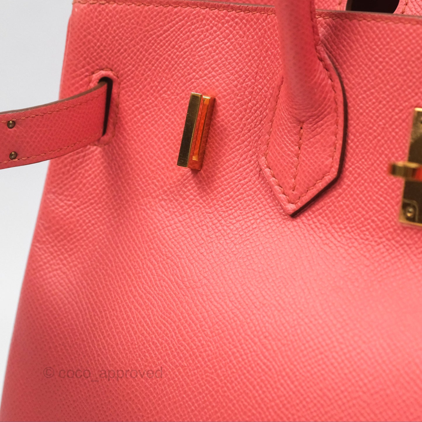 Hermès Birkin 30 Retourne Flamingo I5 Epsom Gold Hardware