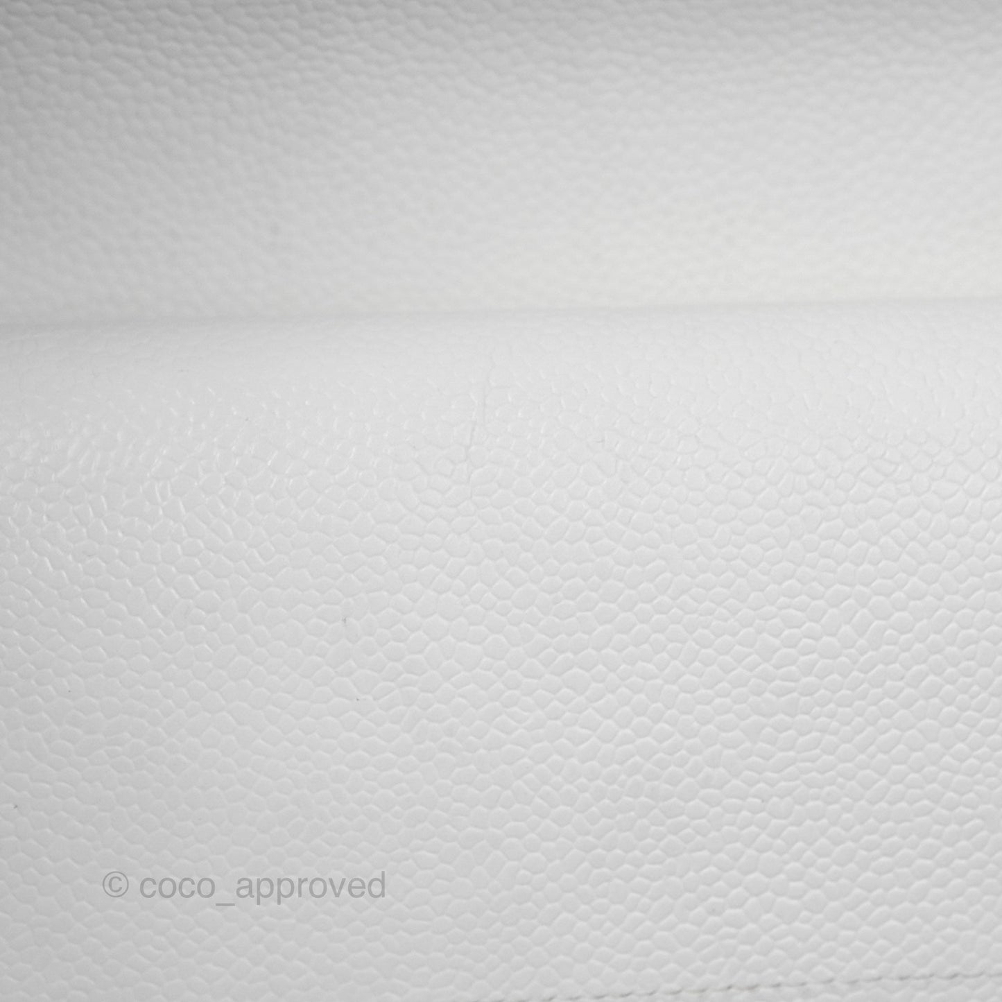 Chanel Classic M/L Medium Flap Quilted White Caviar Silver Hardware