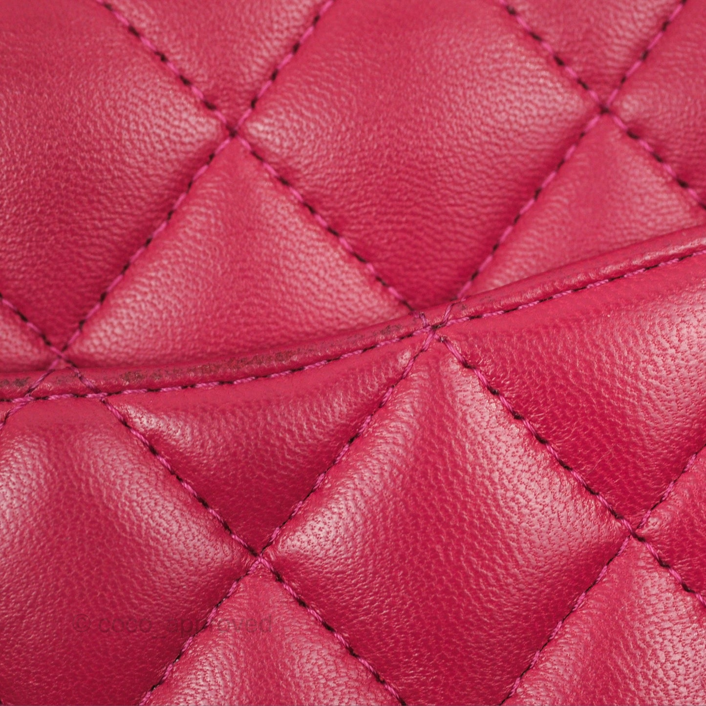 Chanel Top Handle Mini Rectangular Flap Bag Berry Red Lambskin Aged Gold Hardware