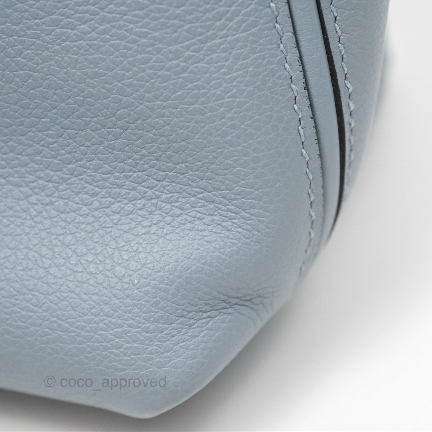 Hermès 24/24 21 Mini Bleu Lin J7 Evercolor/ Swift Gold Hardware