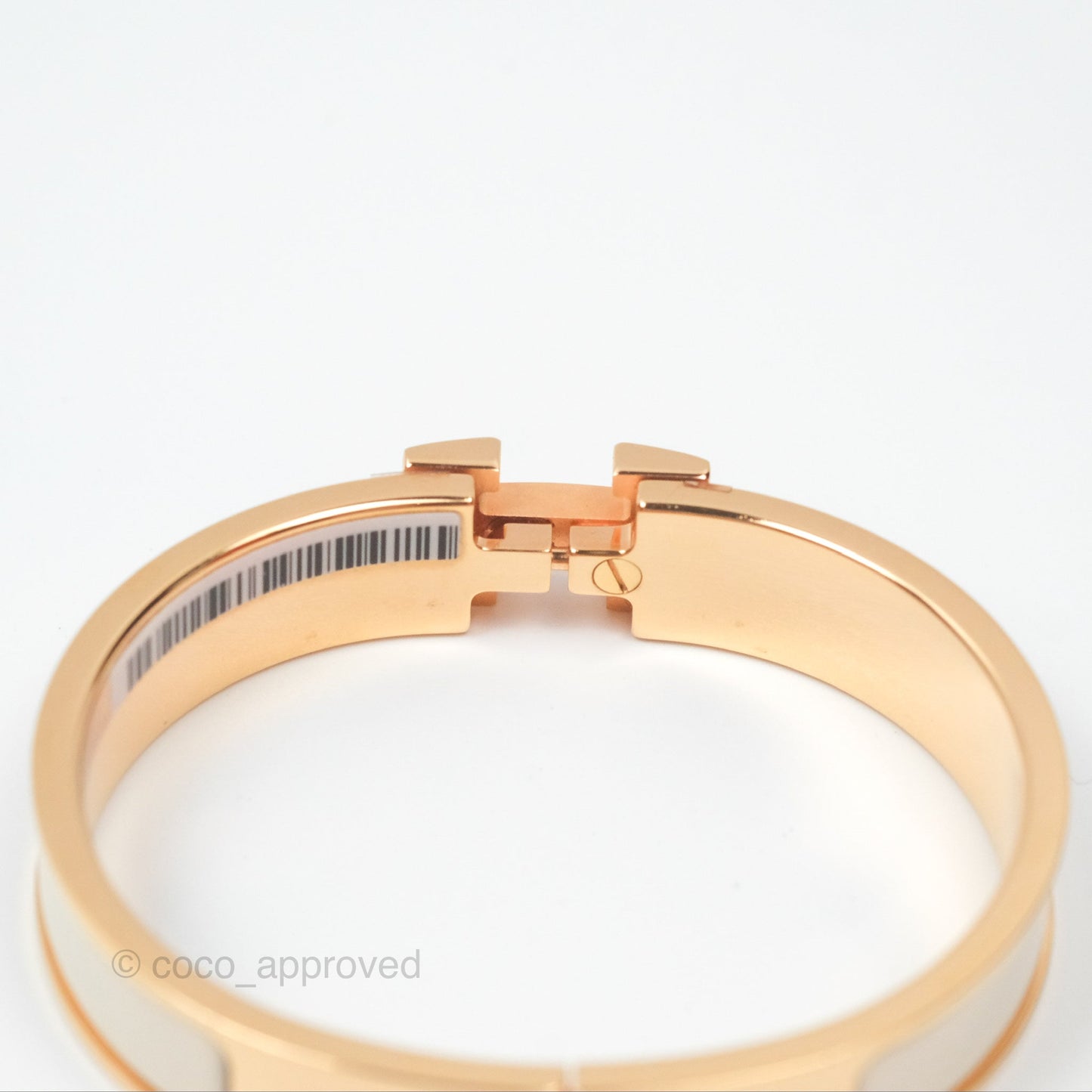 Hermès Clic H Bracelet Creme Rose Gold PM