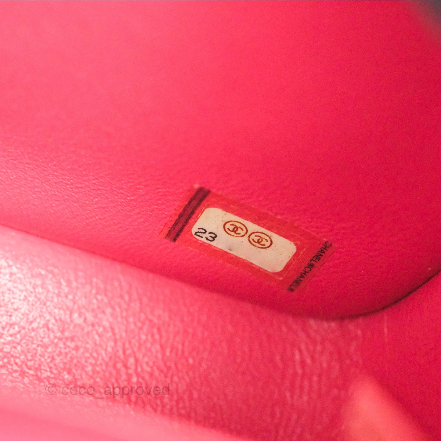 Chanel Mini Square Pink Caviar Gold Hardware 17C