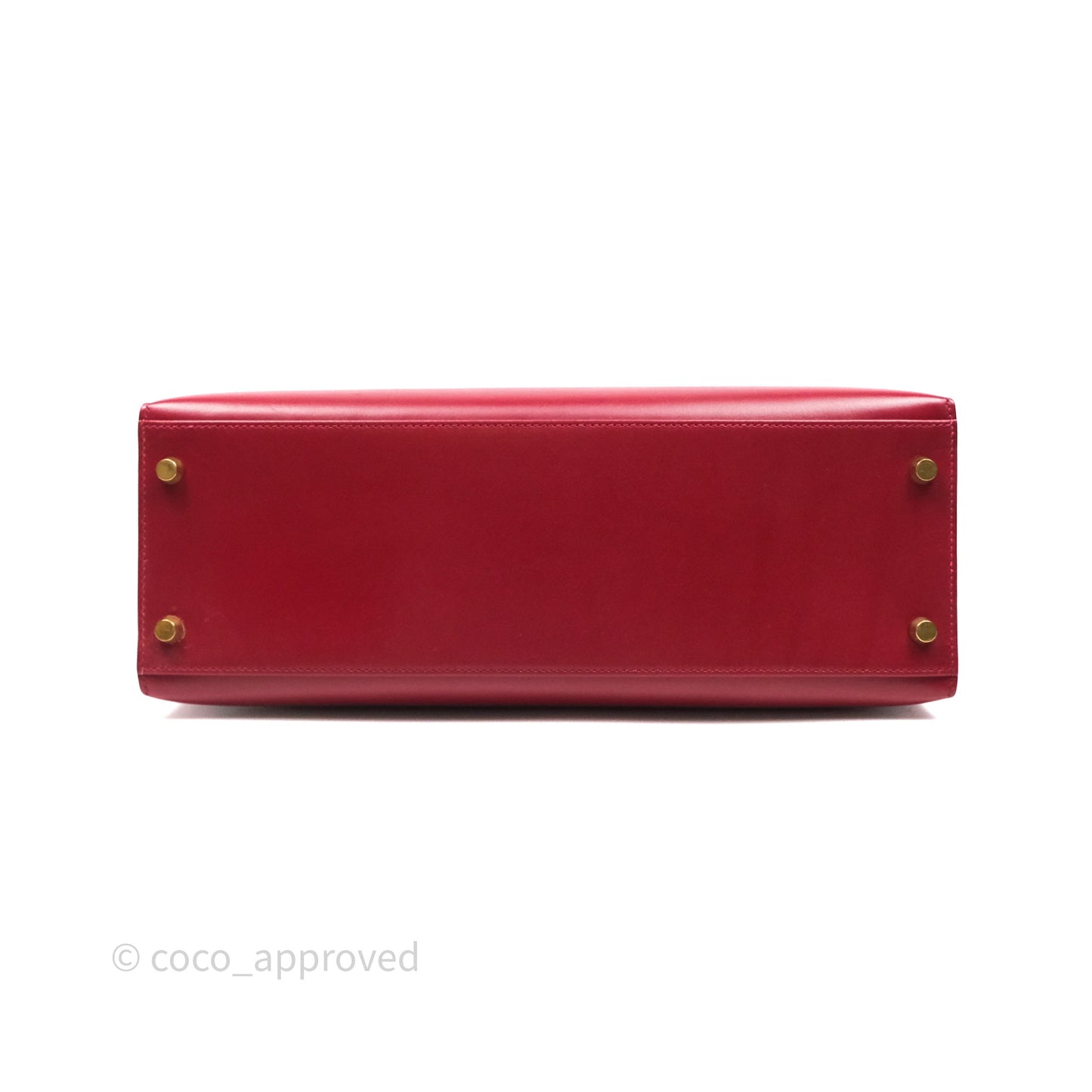 Hermès Vintage Kelly 32 Sellier Rouge Hermes 55 Box Leather Gold Hardware