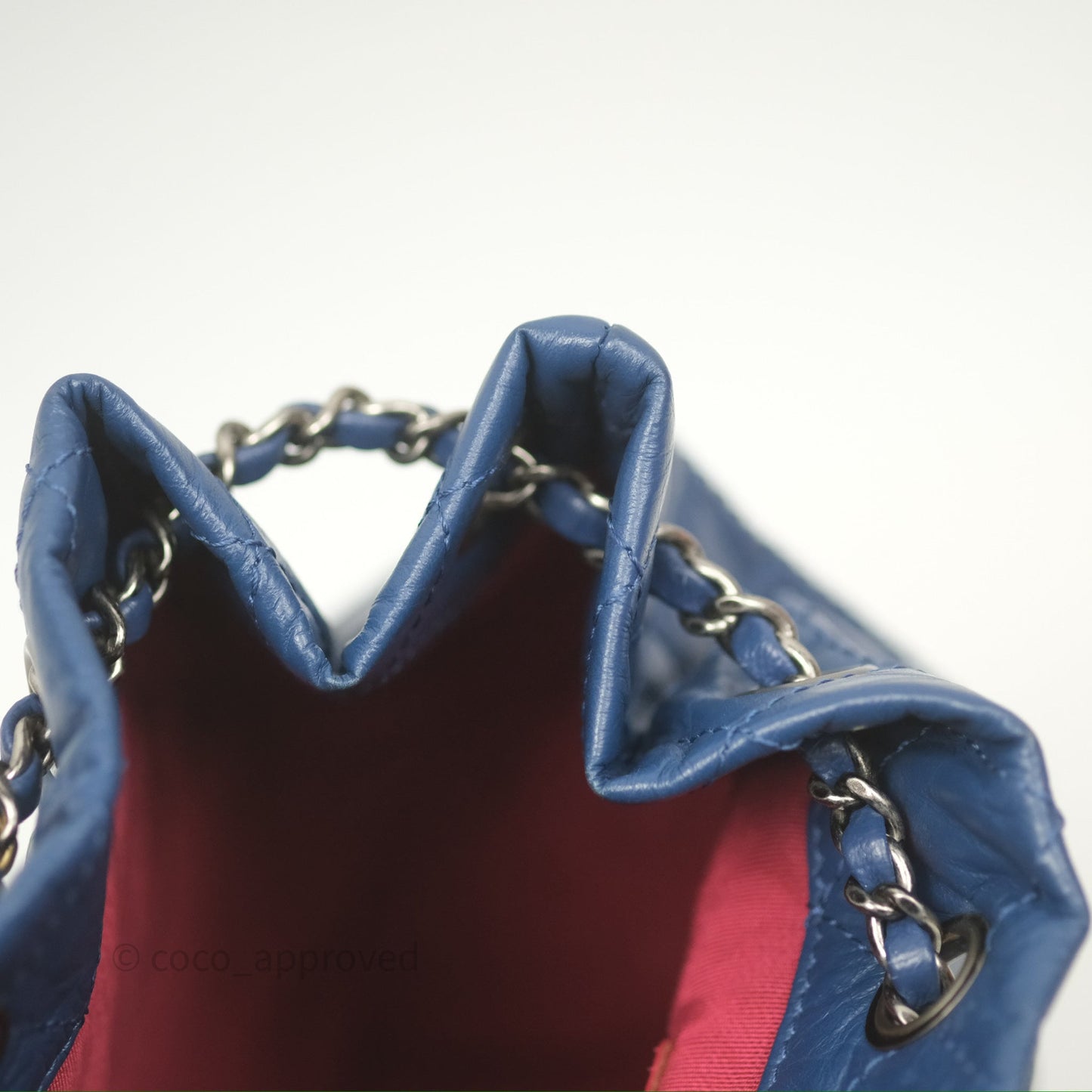 Chanel Small Gabrielle Backpack Blue Aged Calfskin