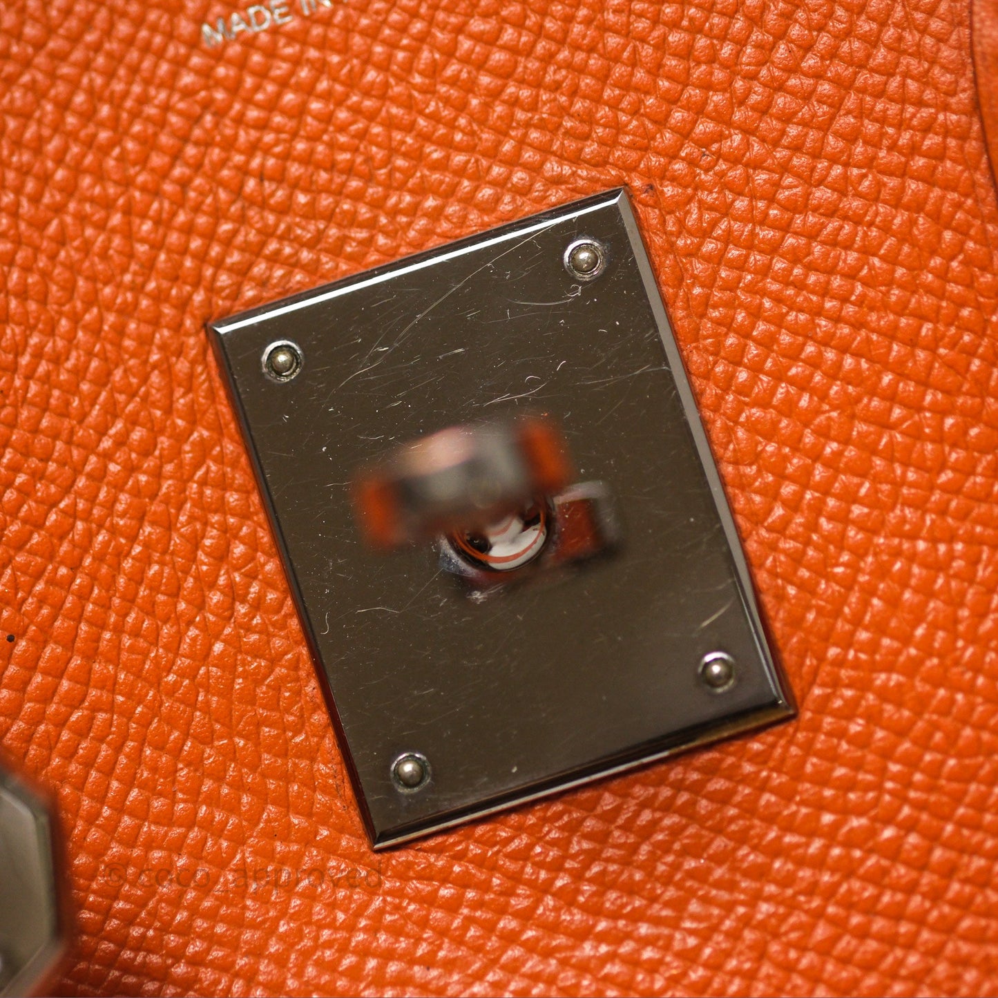Hermès Birkin 30 Retourne Orange Epsom Palladium Hardware
