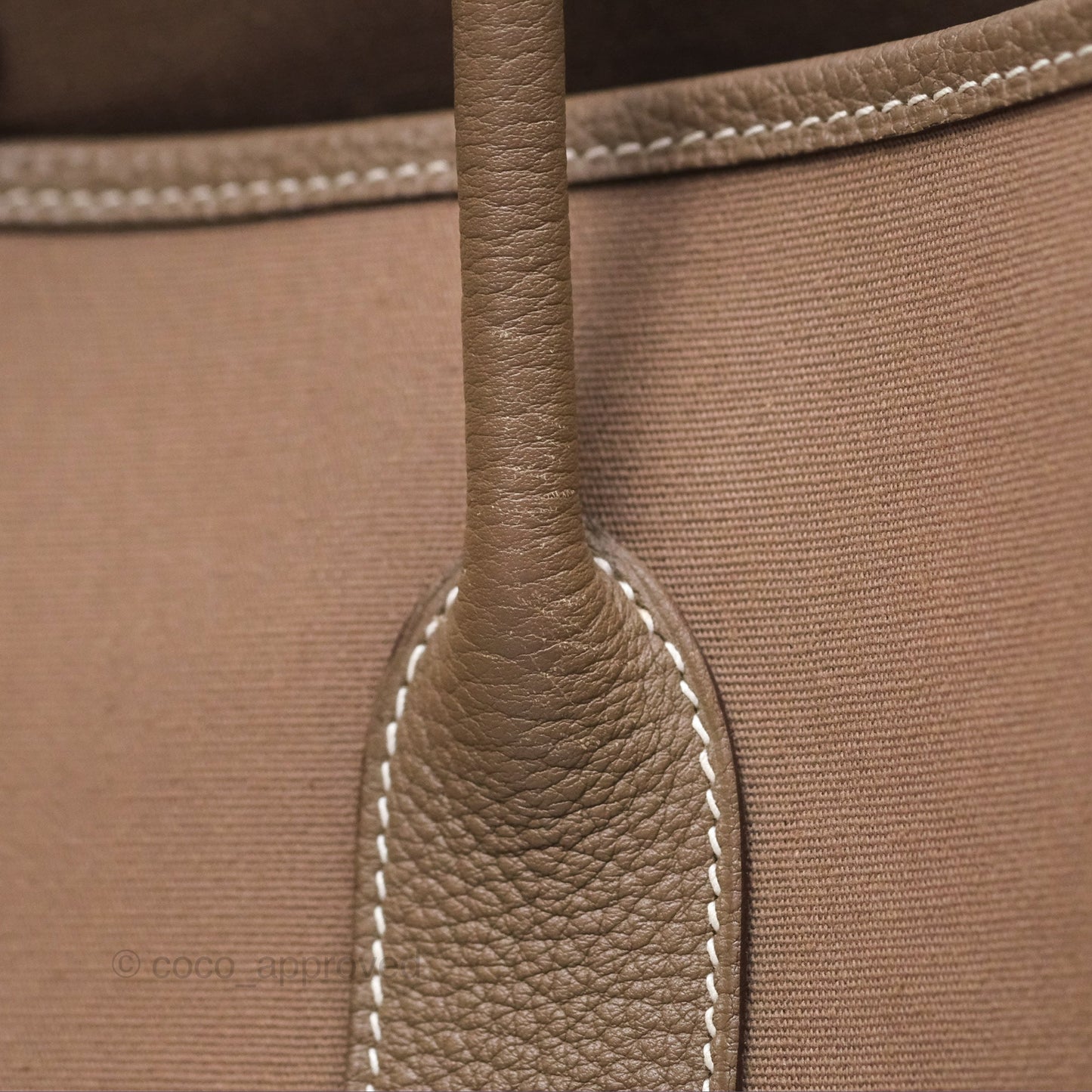 Hermès Garden Party 36 Etoupe Canvas