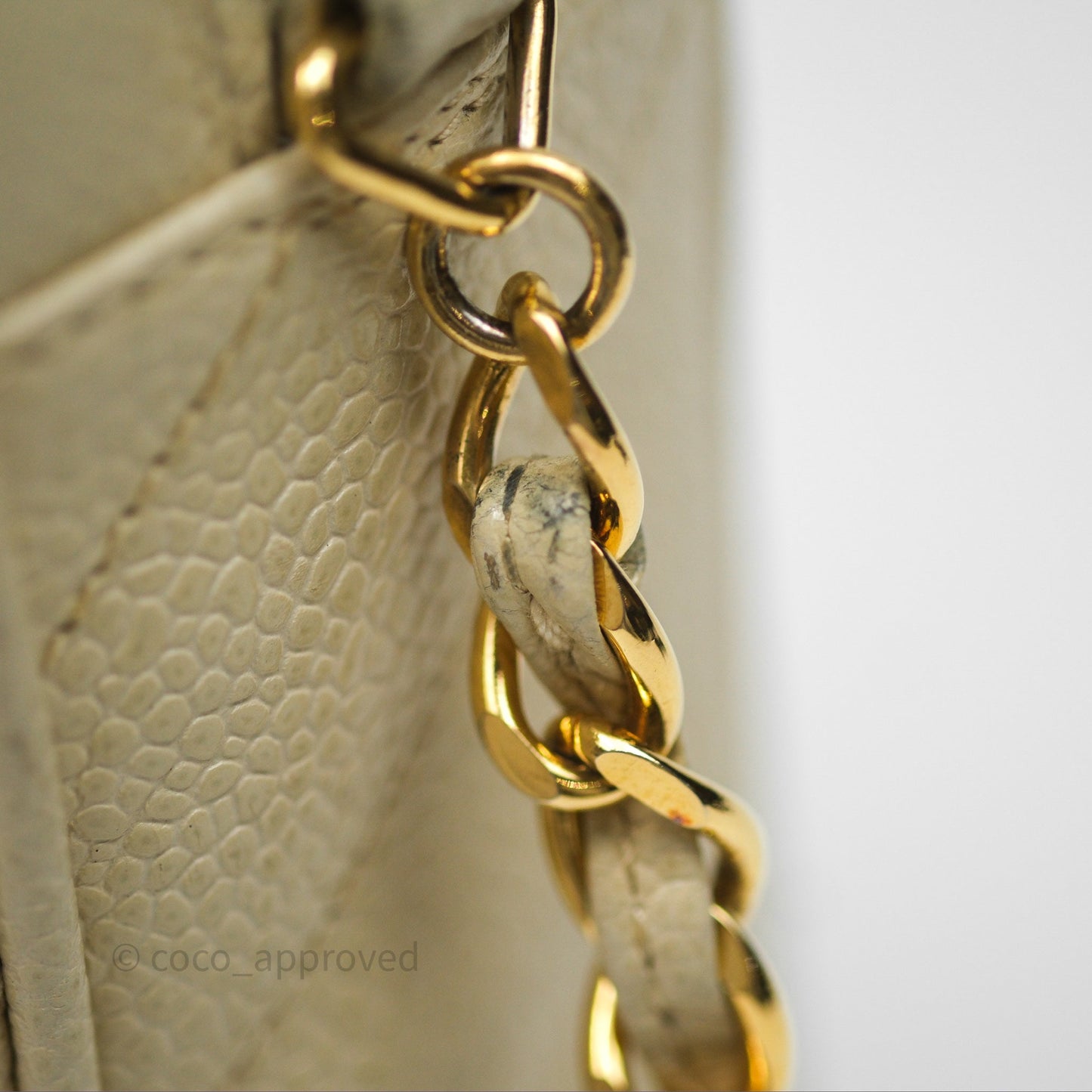 Chanel Vintage Chevron Camera Bag Light Beige Caviar Gold Hardware