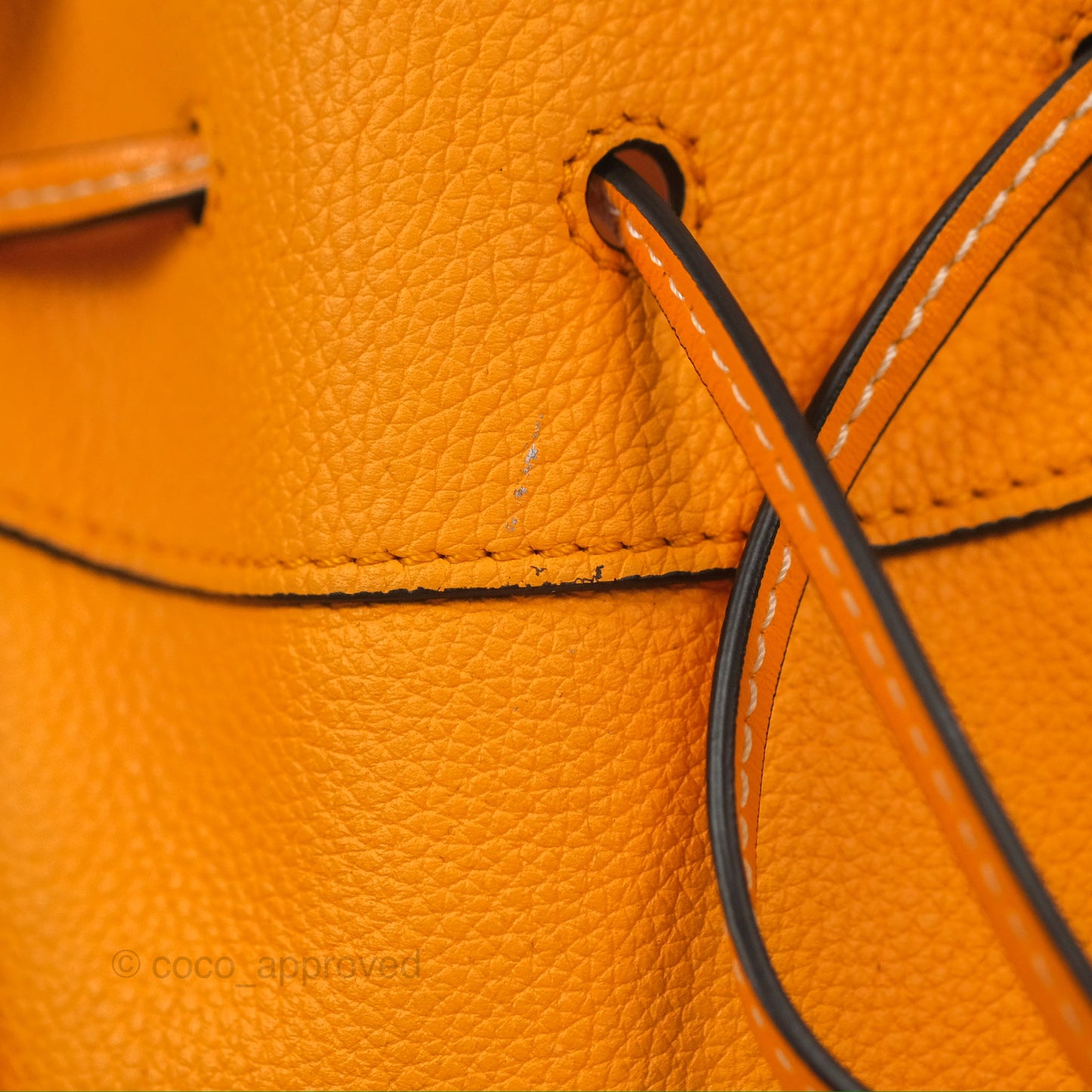 Loewe Mini Hammock Drawstring Orange Calfskin