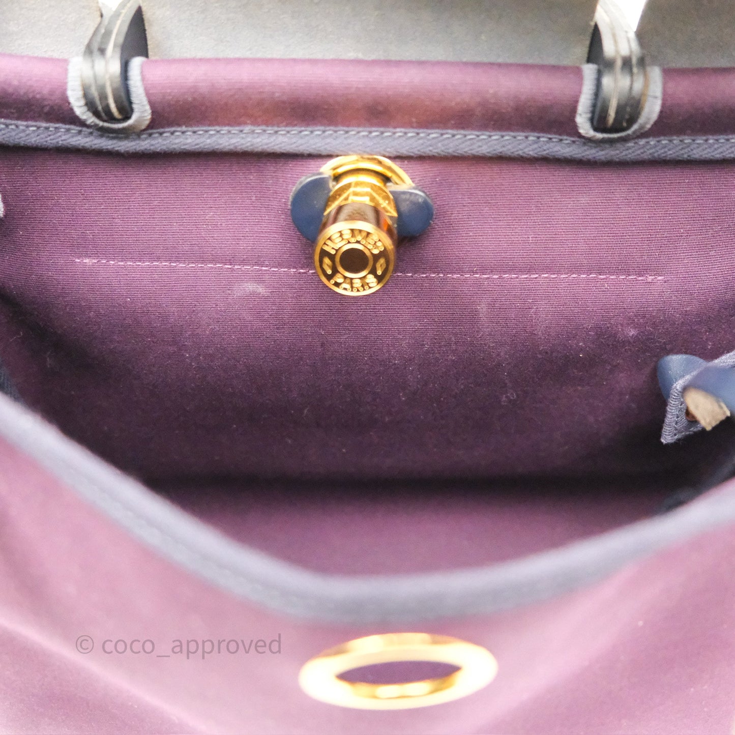 Hermès Herbag Zip 31 Retourne Cassis Bleu Indigo