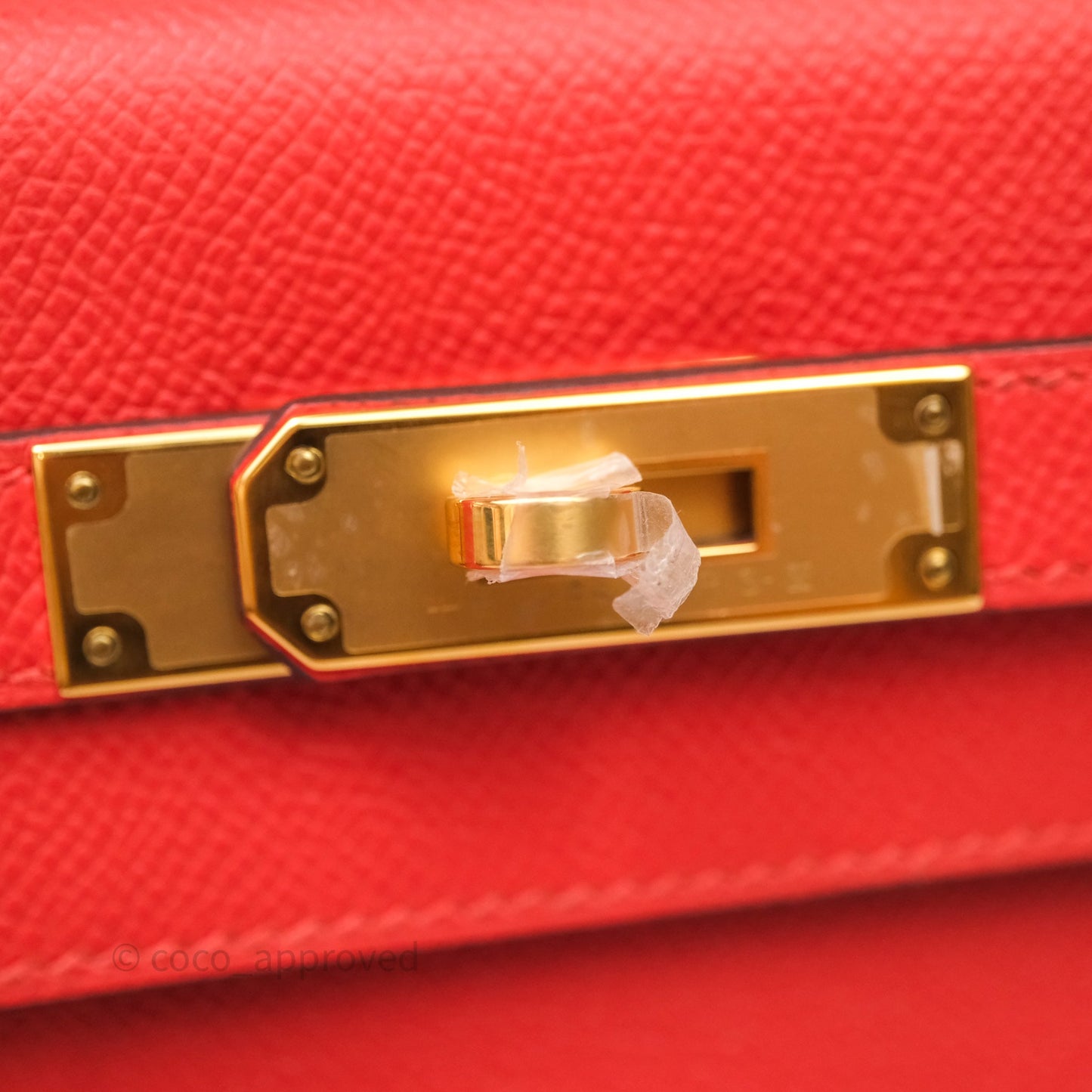 Hermès Kelly 28 Sellier Capucine 9T Epsom Gold Hardware