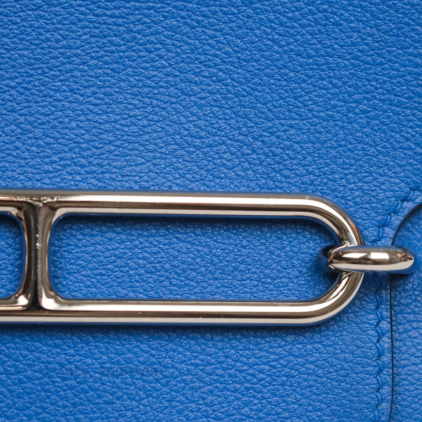 Hermès Roulis Mini 18 Blue Zellige I7 Evercolor Palladium Hardware