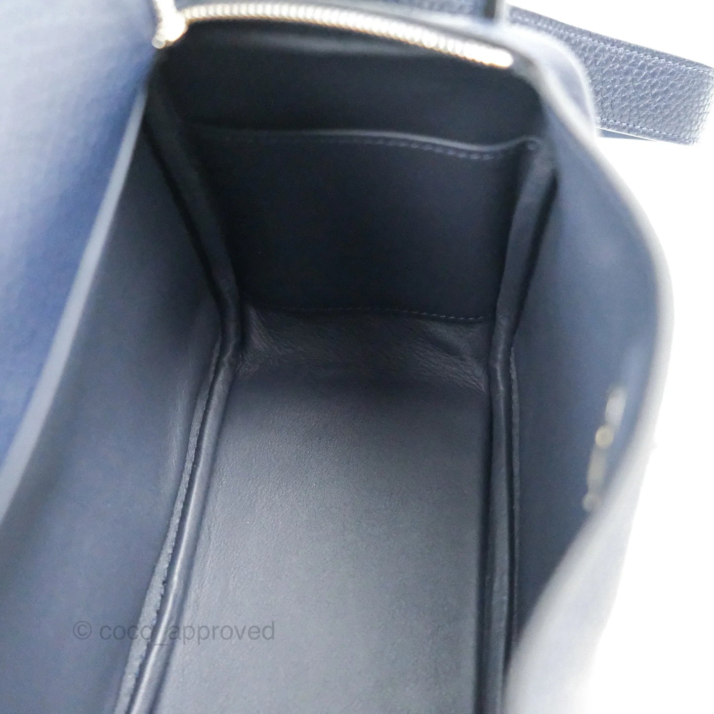 Hermès Mini Lindy 20 Bleu Nuit Clemence Palladium Hardware