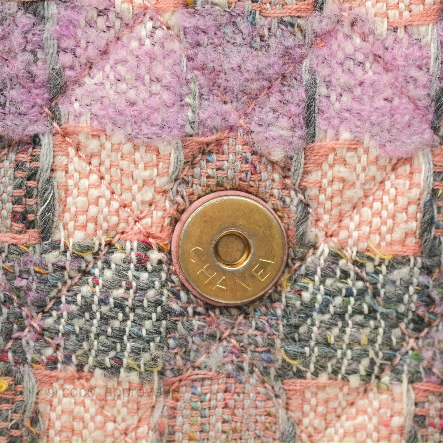 Chanel Small CC Filigree Flap Pink Tweed