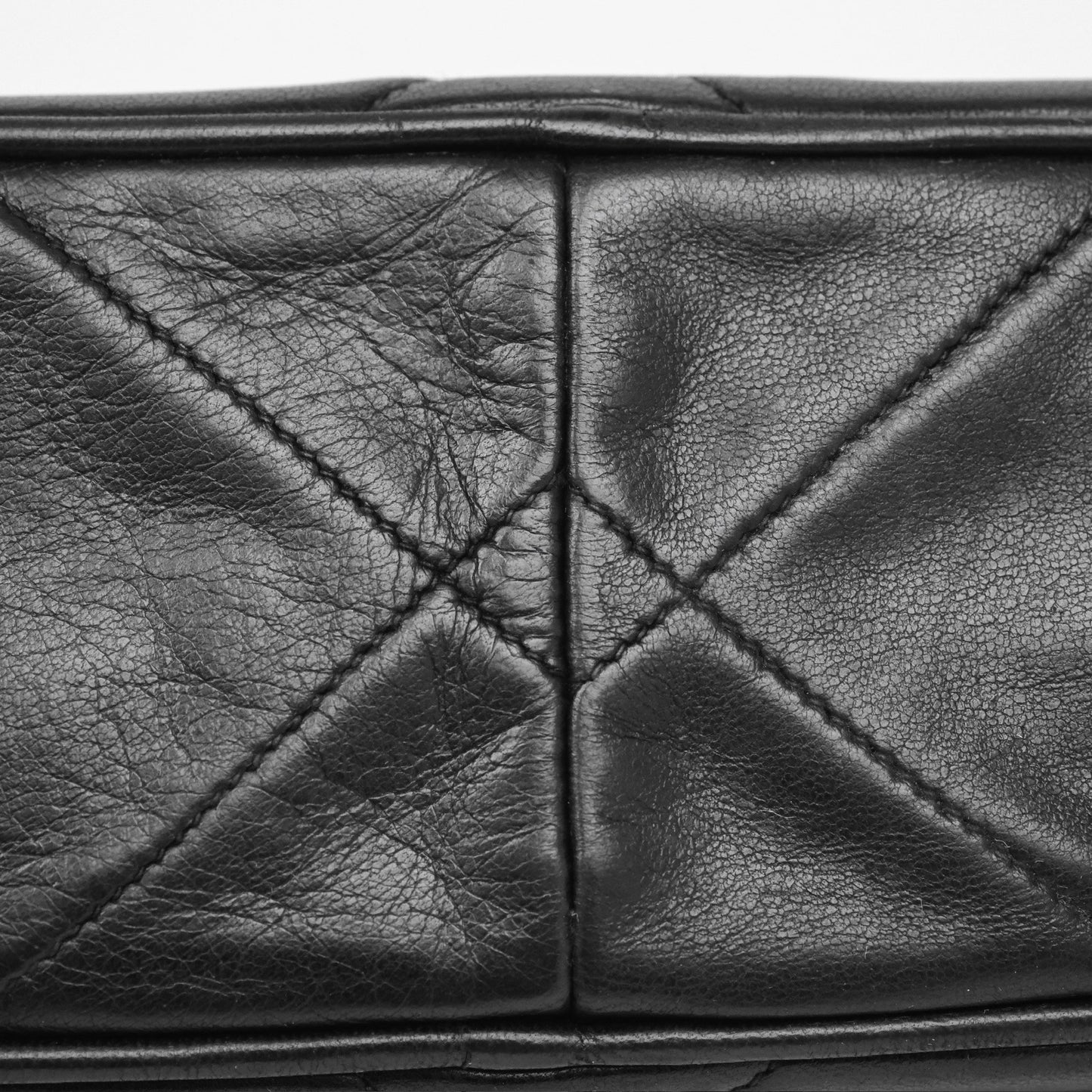 Chanel Vintage Small Camera Bag Black Lambskin Gold Hardware