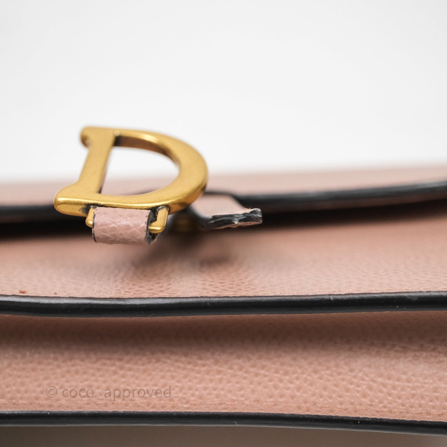 Christian Dior Saddle Belt Pouch Dusty Pink Matte Calfskin Gold Hardware