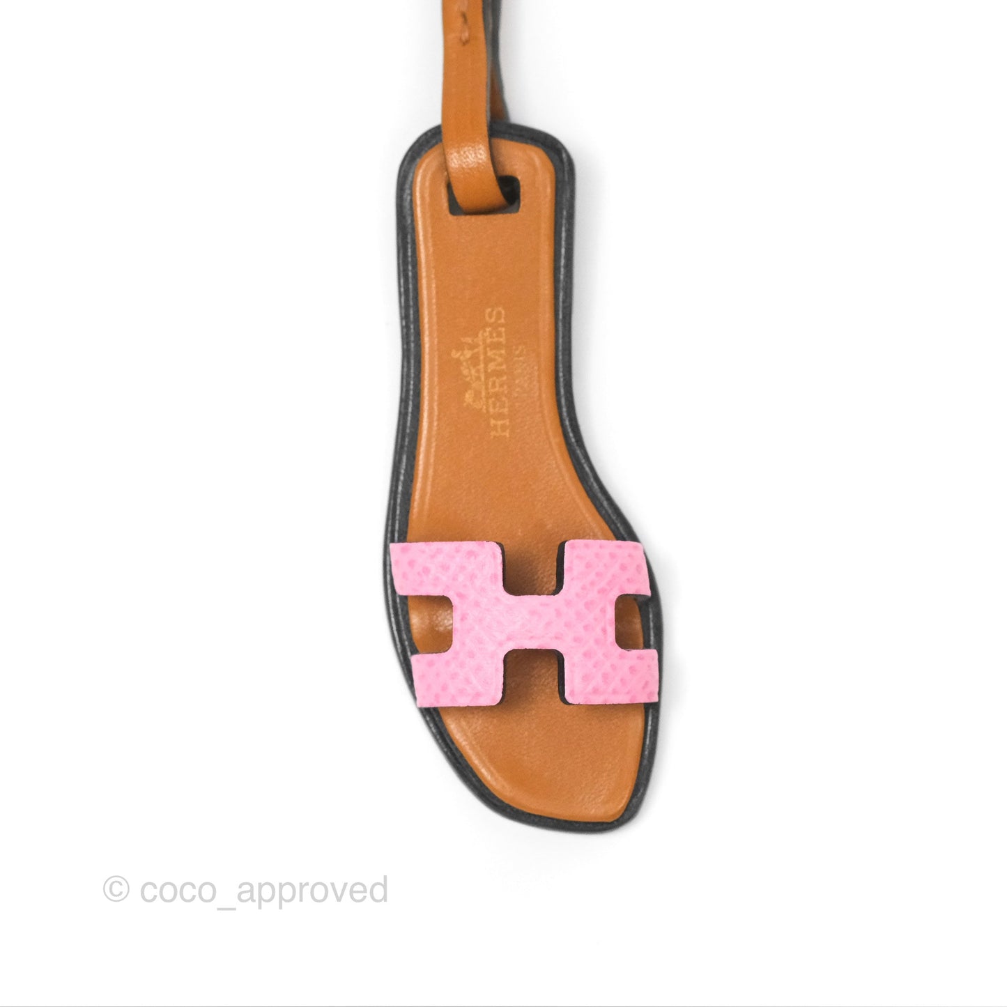 Hermès Oran Nano Charm Epsom Pink / Naturel Sable / Noir