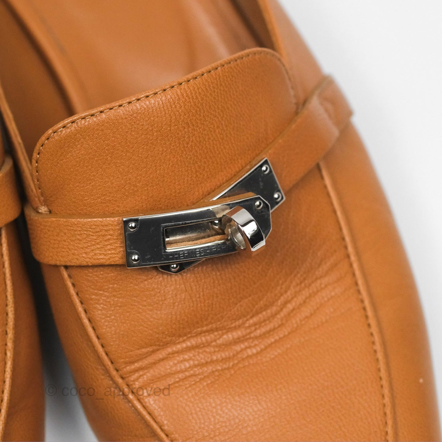 Hermès Oz Mules Calfskin Naturel Palladium Hardware
