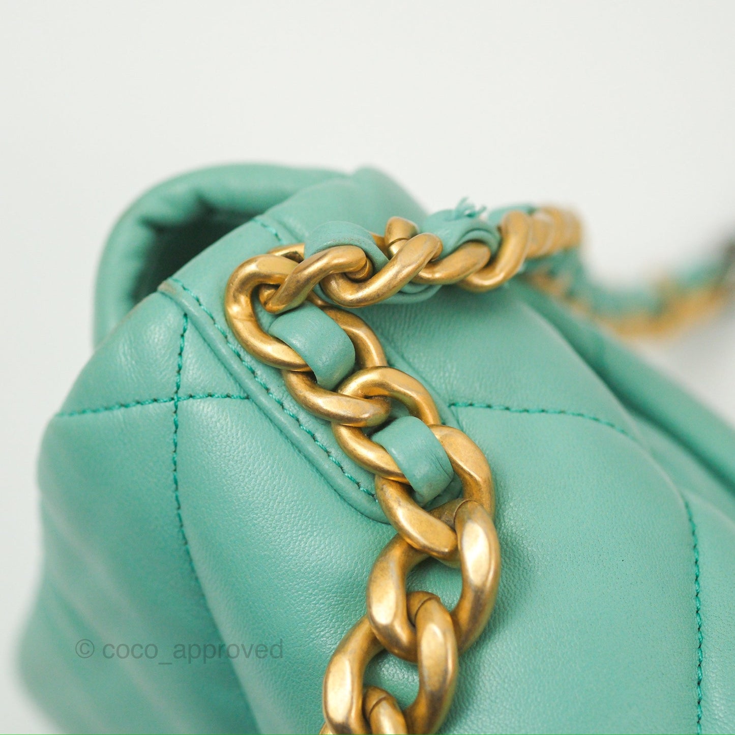 Chanel 19 Small Tiffany Blue Mixed Hardware