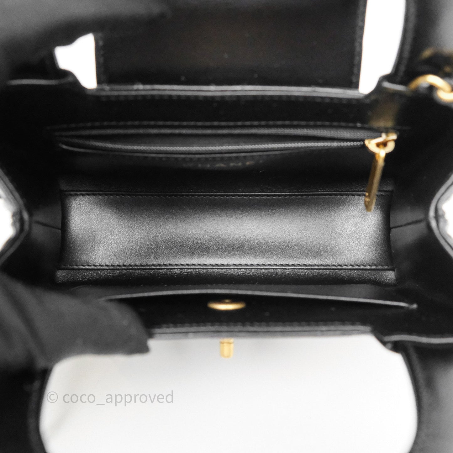 Chanel Kelly Bag Quilted Black Shiny Crumpled Calfskin Aged Gold Hardware