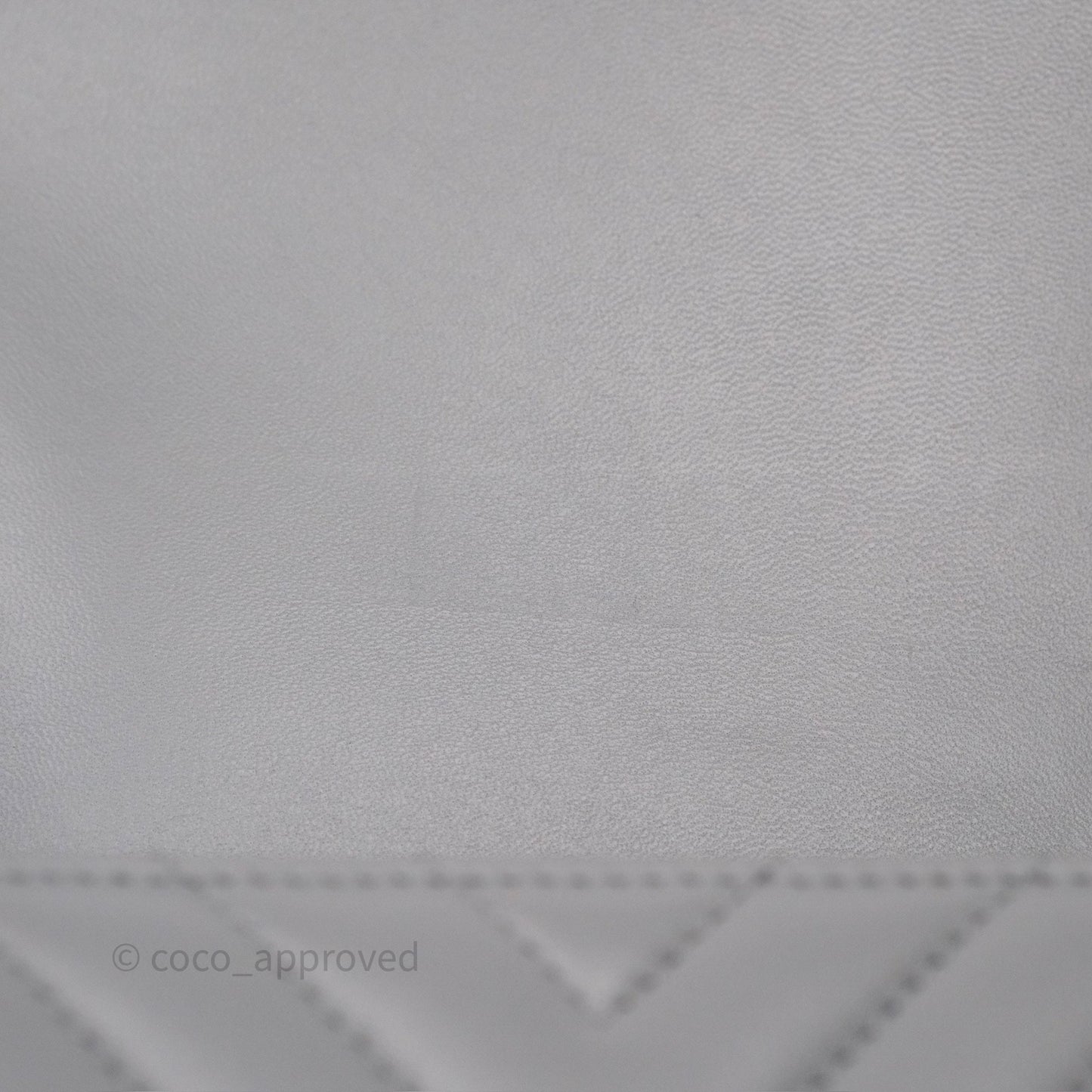 Chanel Mini Square Flap Chevron Grey Lambskin Gold Hardware