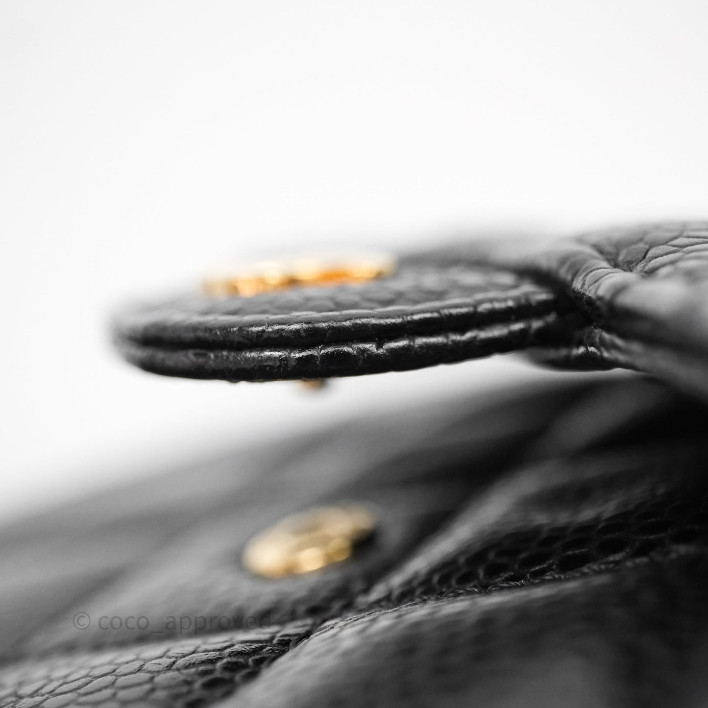 Chanel Classic Short Flap Wallet Black Caviar Gold Hardware