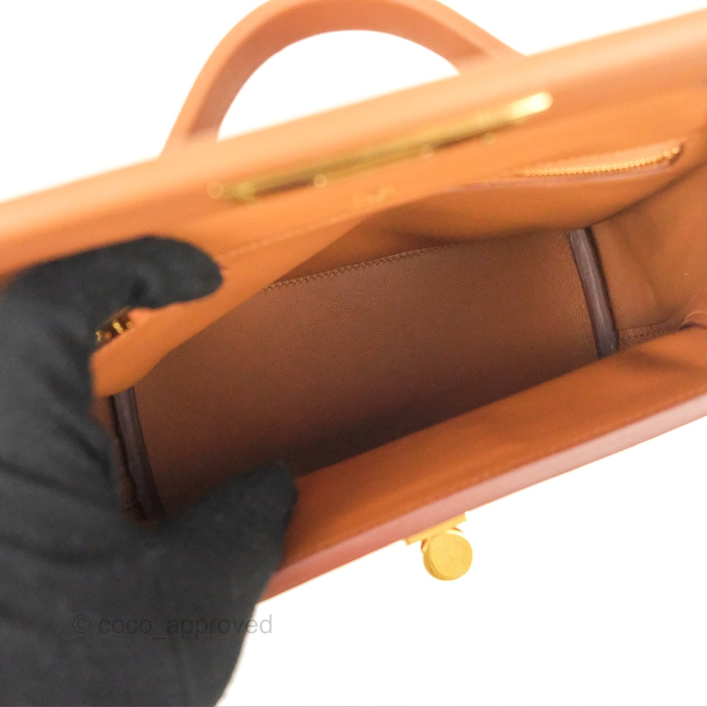 Hermès 24/24 21 Mini Gold Evercolor/Swift Gold Hardware