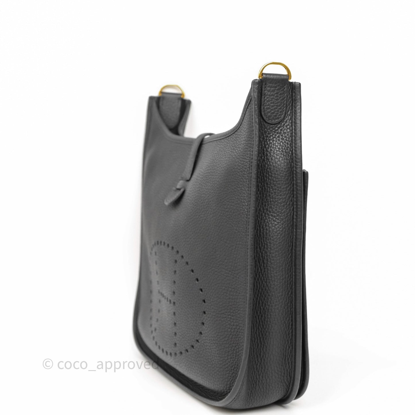 Hermes Evelyne III 29 Black Clemence Gold Hardware
