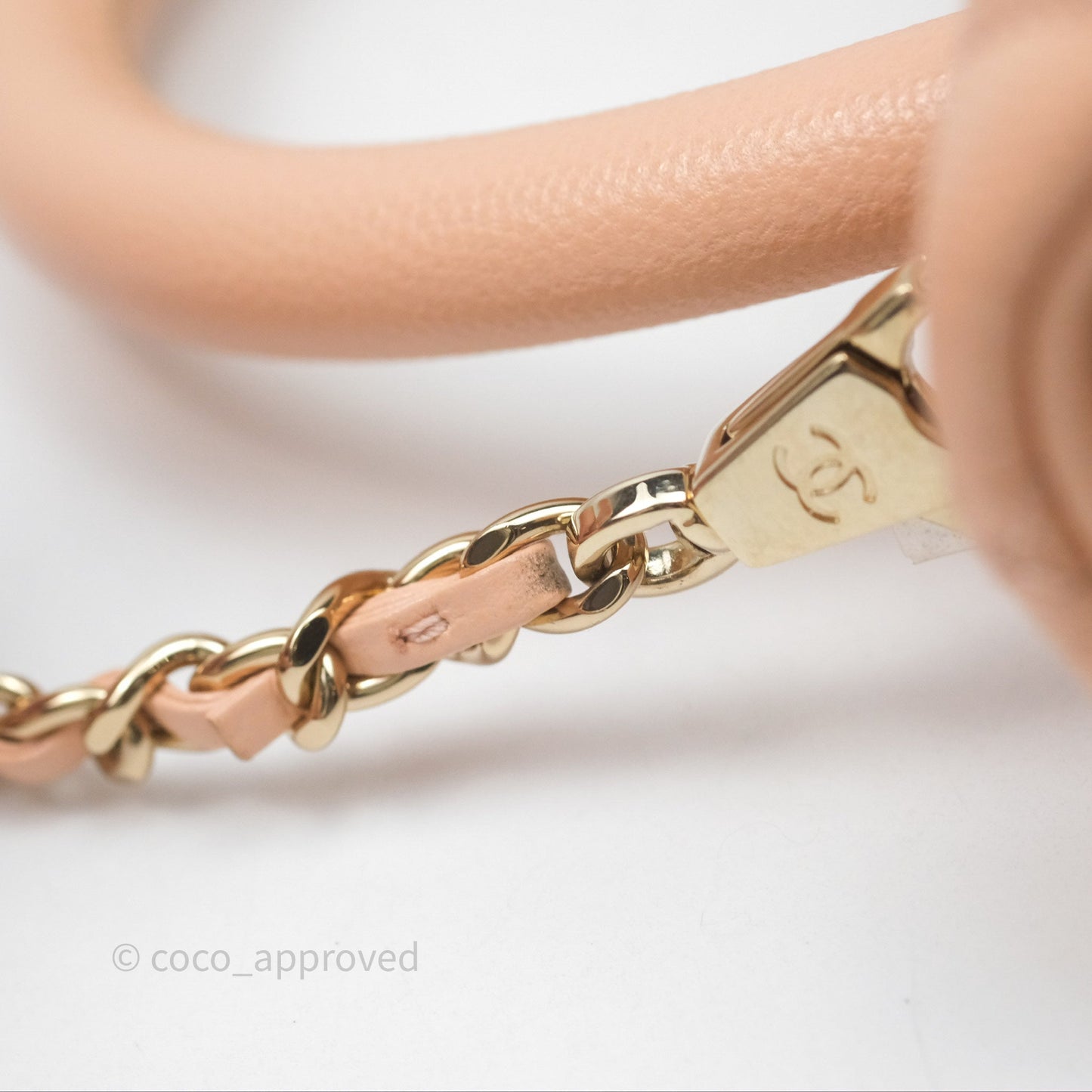 Chanel Small Coco Handle Quilted Pink Beige Caviar Gold Hardware