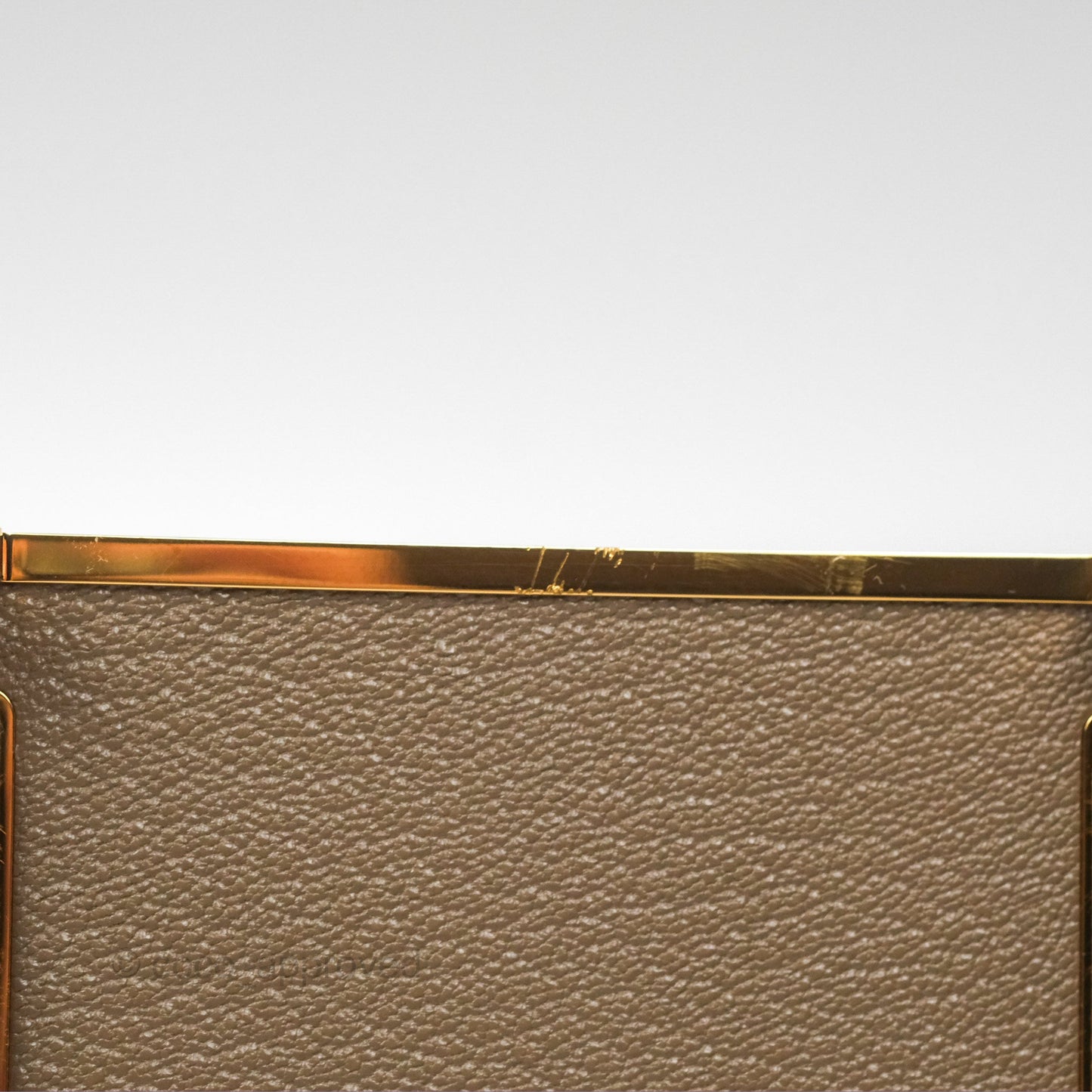Hermès Geta Bag Etoupe Chevre Mysore Gold Hardware
