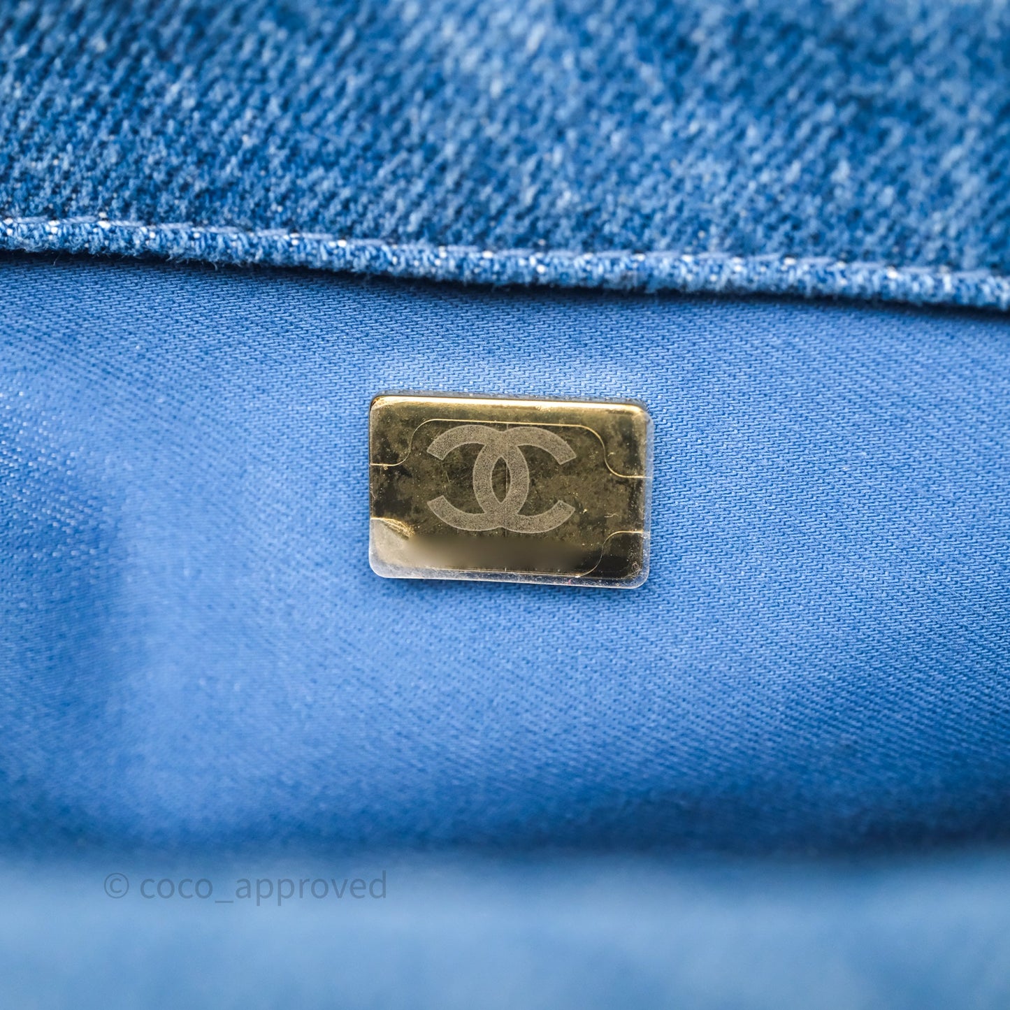 Chanel Large Denim Mood Flap Quilted Blue Multicolor 22P