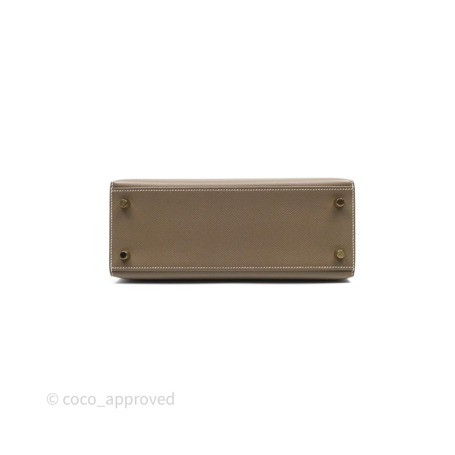 Hermès Kelly 25 Sellier Etoupe Epsom Gold Hardware