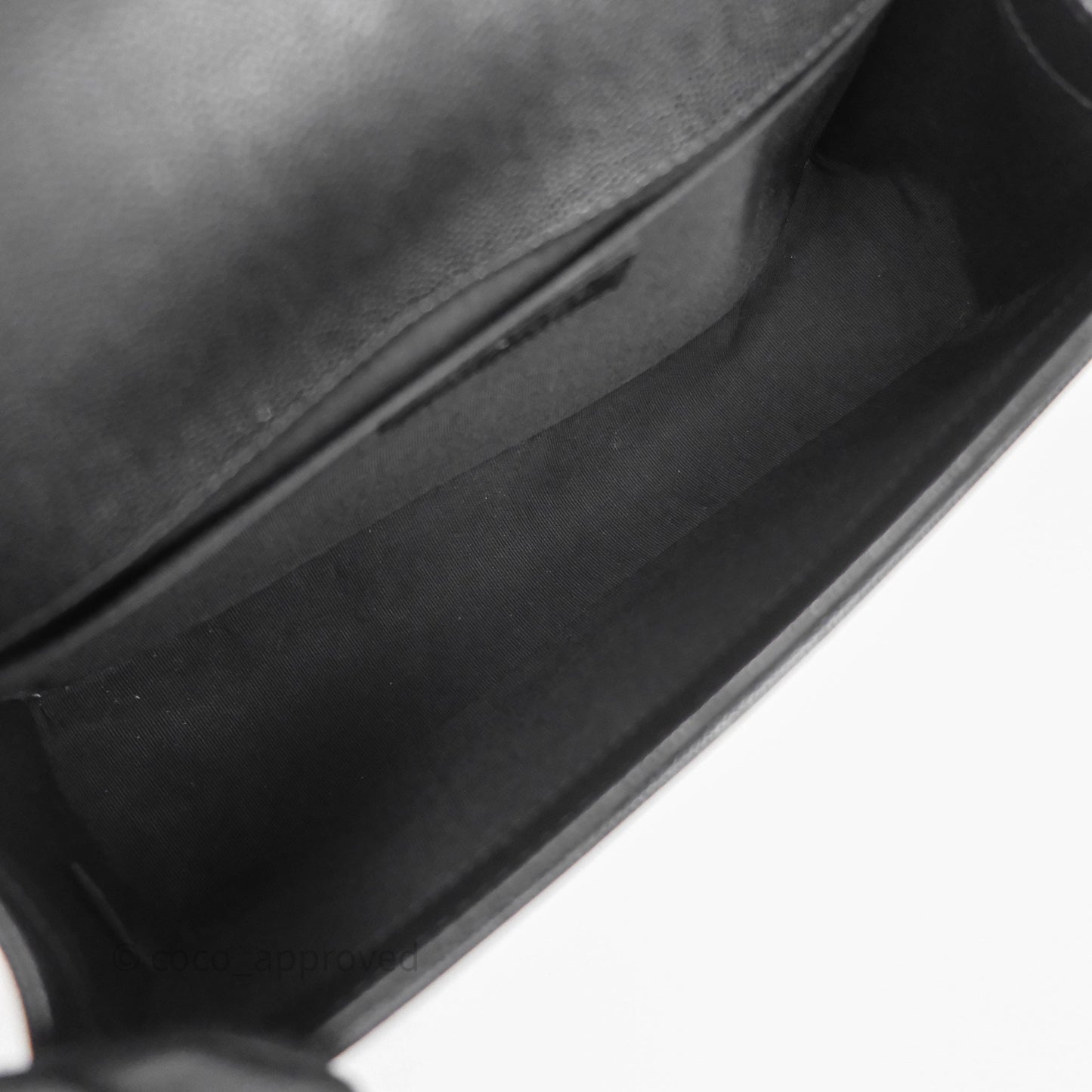 Chanel Medium Boy Quilted Black Caviar Ruthenium Hardware