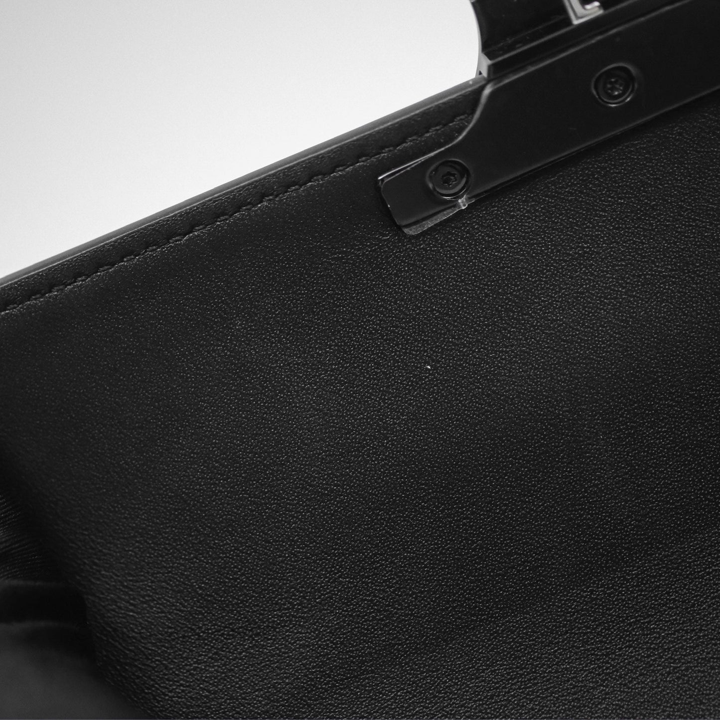 Celine Triomphe Chain Shoulder Bag So Black Shiny Calfskin