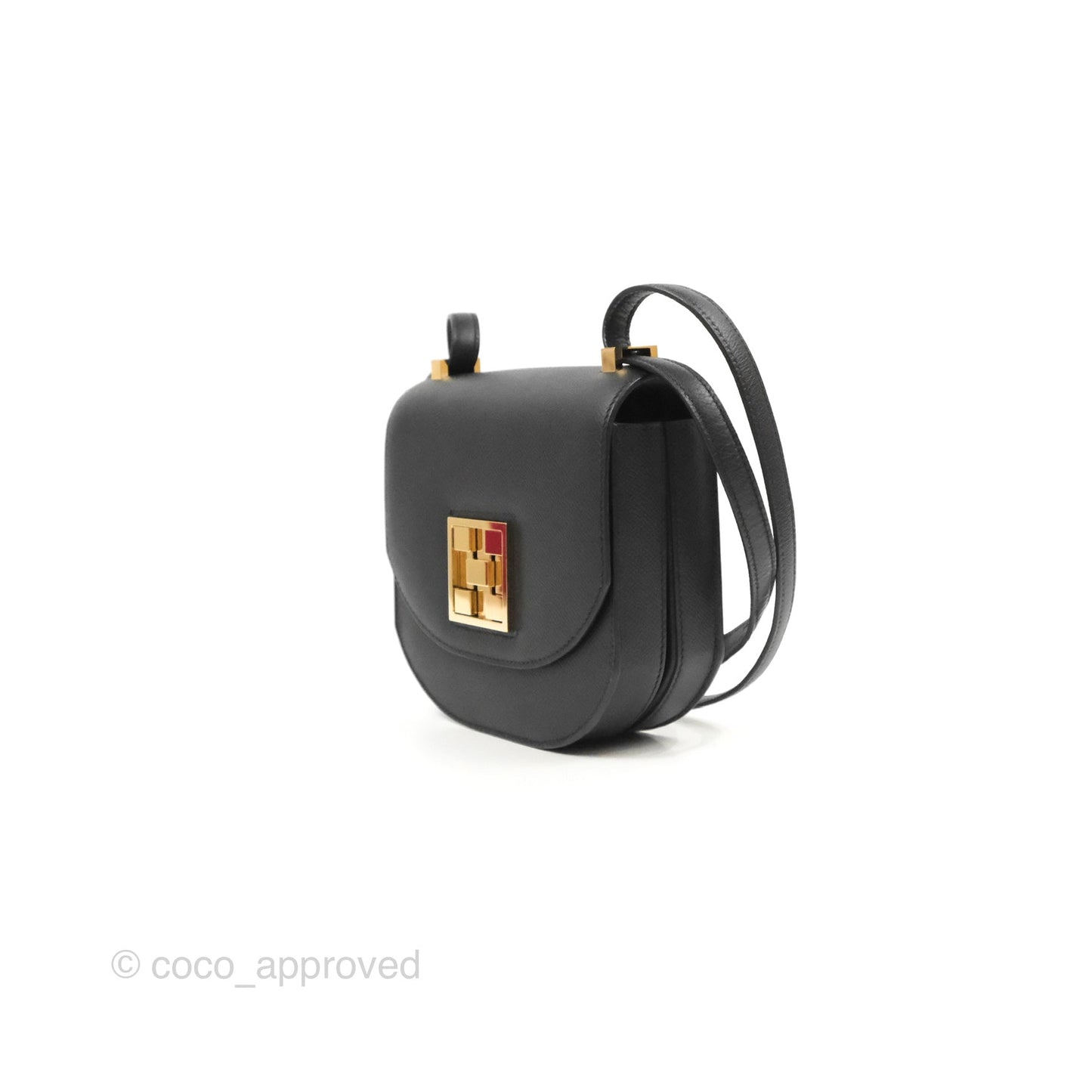 Hermès Mosaique Mini Bag Black Epsom Gold Hardware