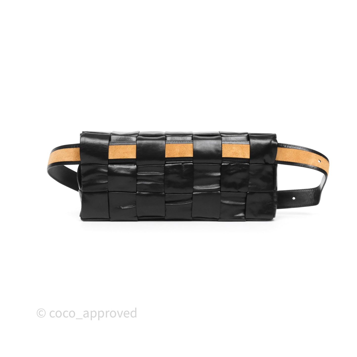Bottega Veneta Cassette Stretch Belt Bag Maxi Black Intrecciato Leather
