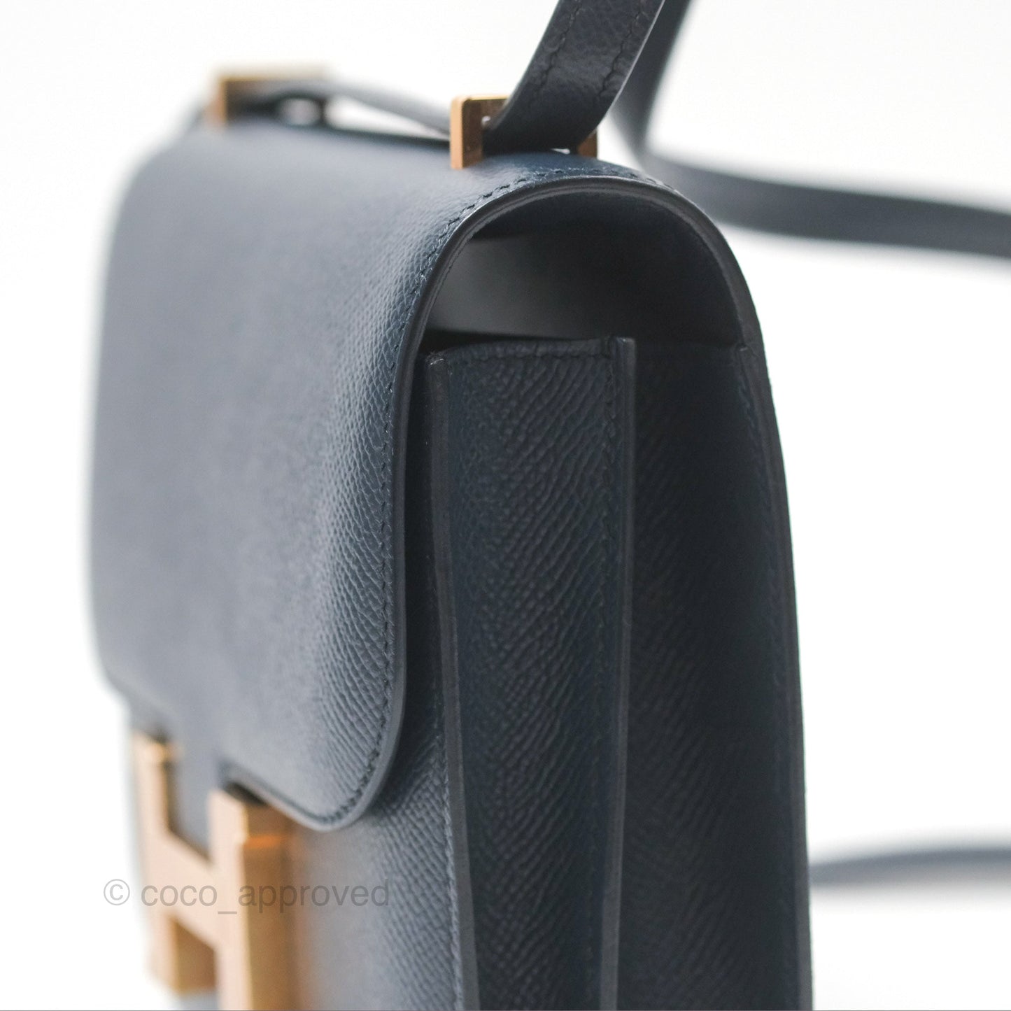 Hermès Constance Mini 18cm Bleu Nuit 2Z Epsom Rose Gold Hardware
