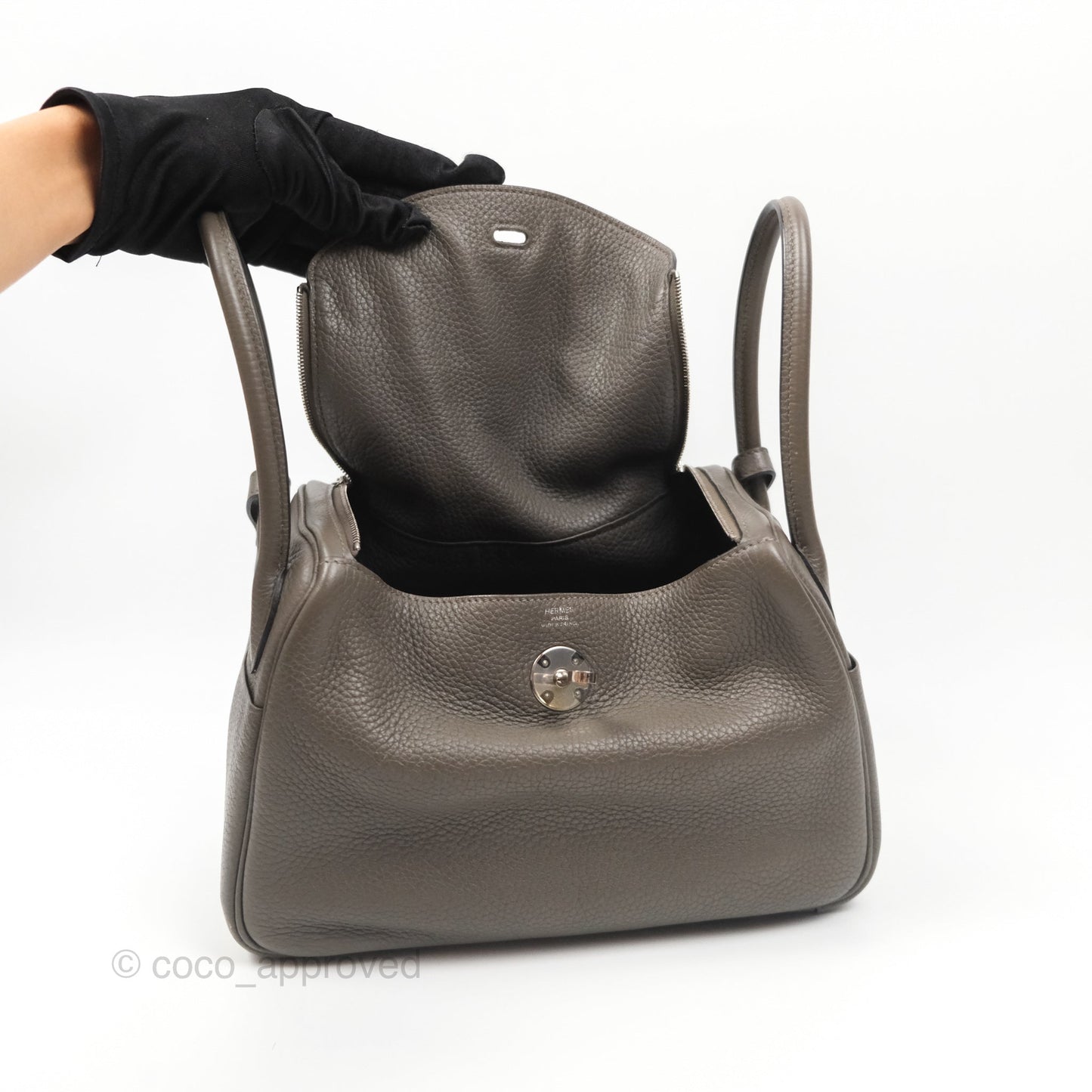 Hermès Lindy 26 Etain 8F Clemence Palladium Hardware