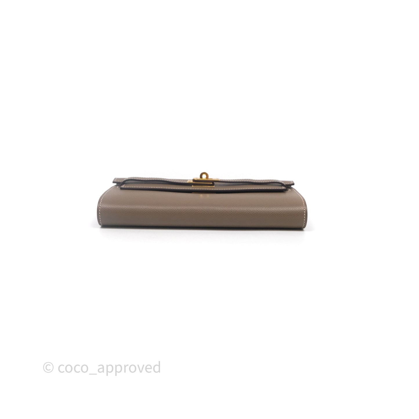 Hermès Kelly To Go Wallet Etoupe 18 Epsom Gold Hardware