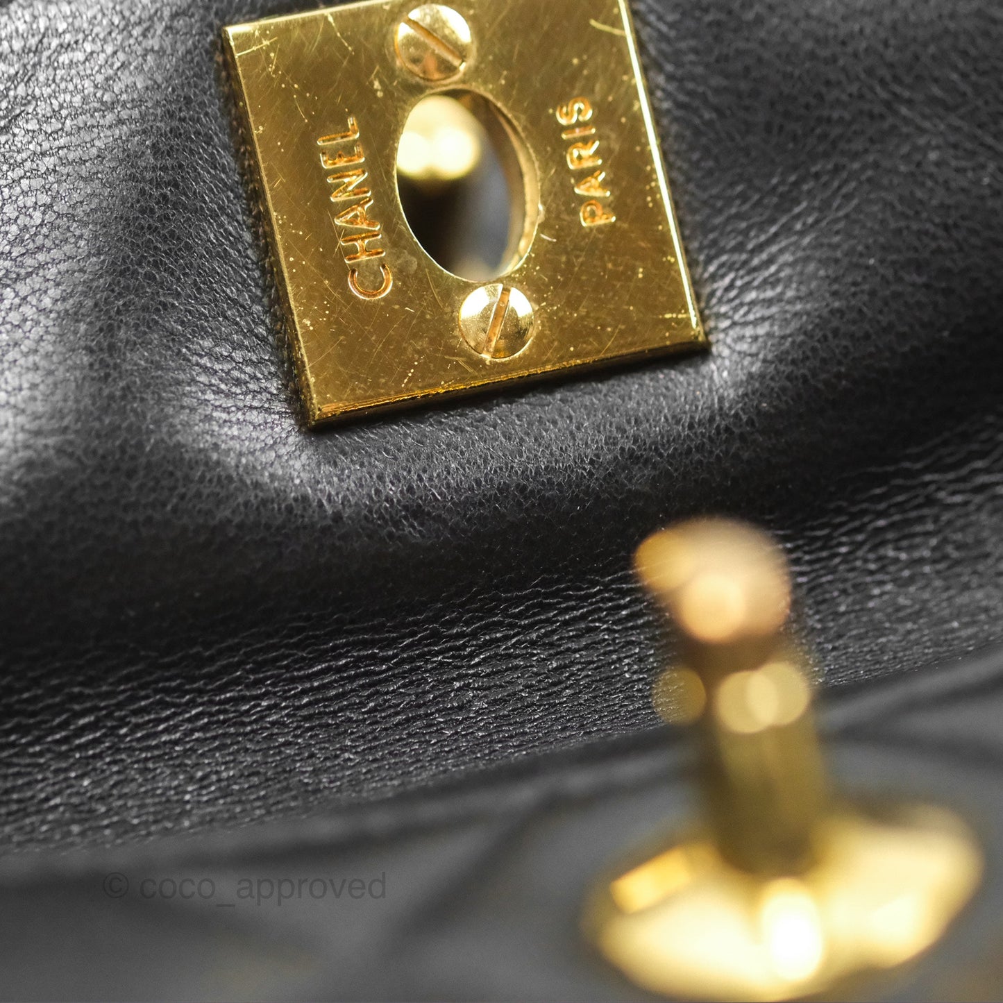 Chanel Vintage CC Duma Backpack Black Lambskin 24K Gold Hardware