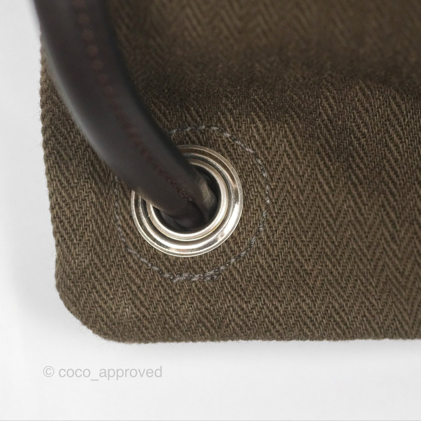 Hermès 2-way Maline Bag Khaki Canvas