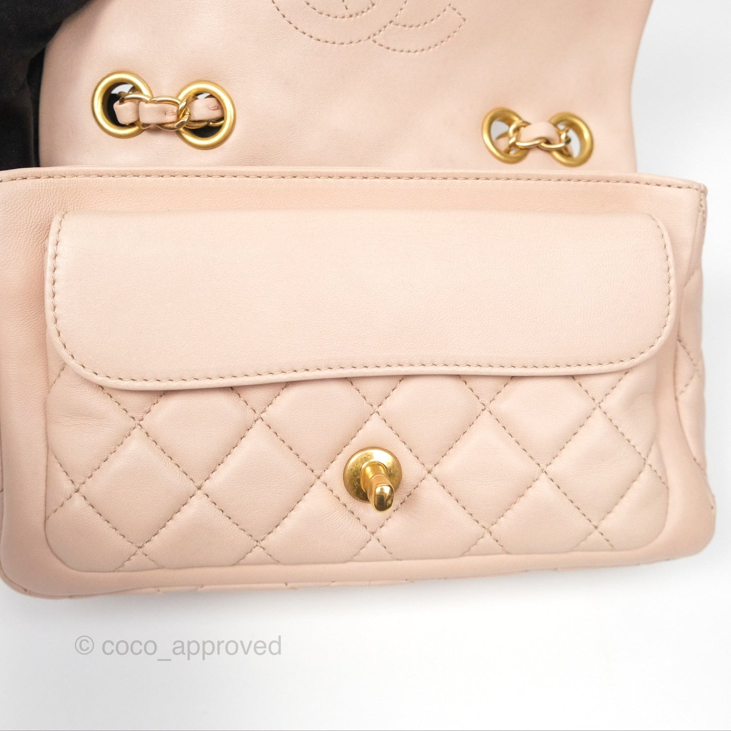 Chanel Flap Bag Pink Aged Gold Hardware