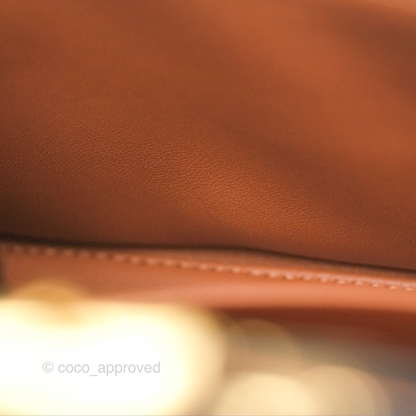 Celine Triomphe Shoulder Bag Tan Calfskin Triomphe Canvas