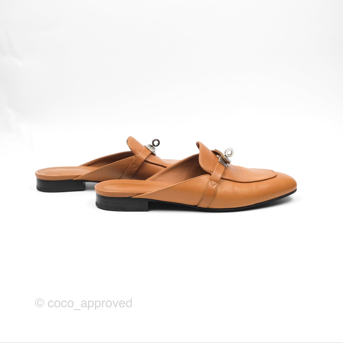 Hermès Oz Mules Calfskin Naturel Palladium Hardware