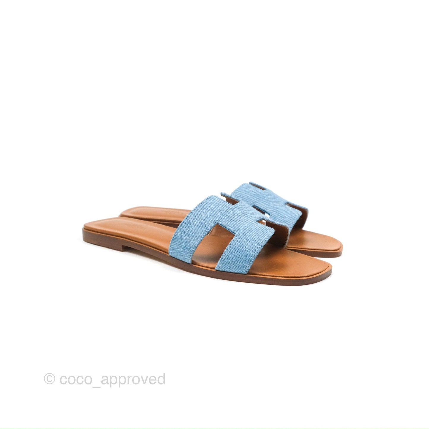 Hermès Oran Sandal Denim Bleu Clair 