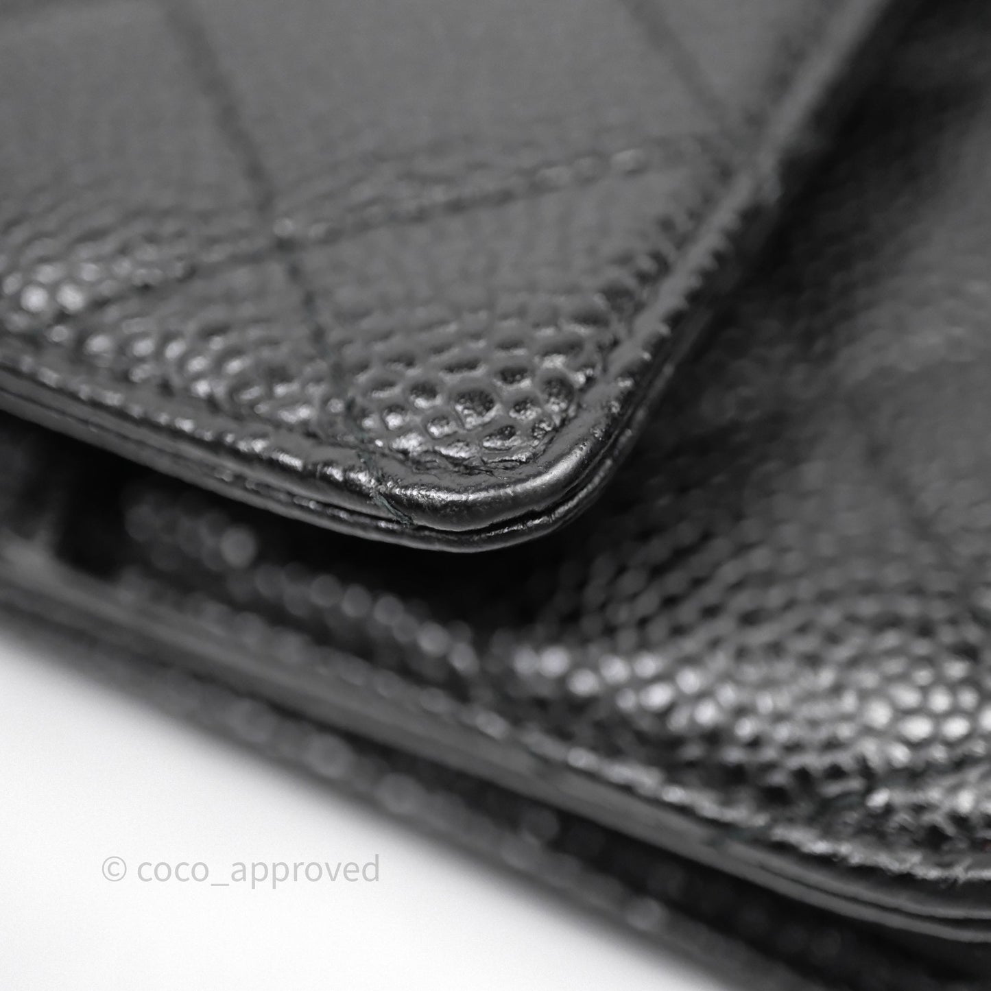 Chanel Quilted Classic WOC Black Caviar Silver Hardware