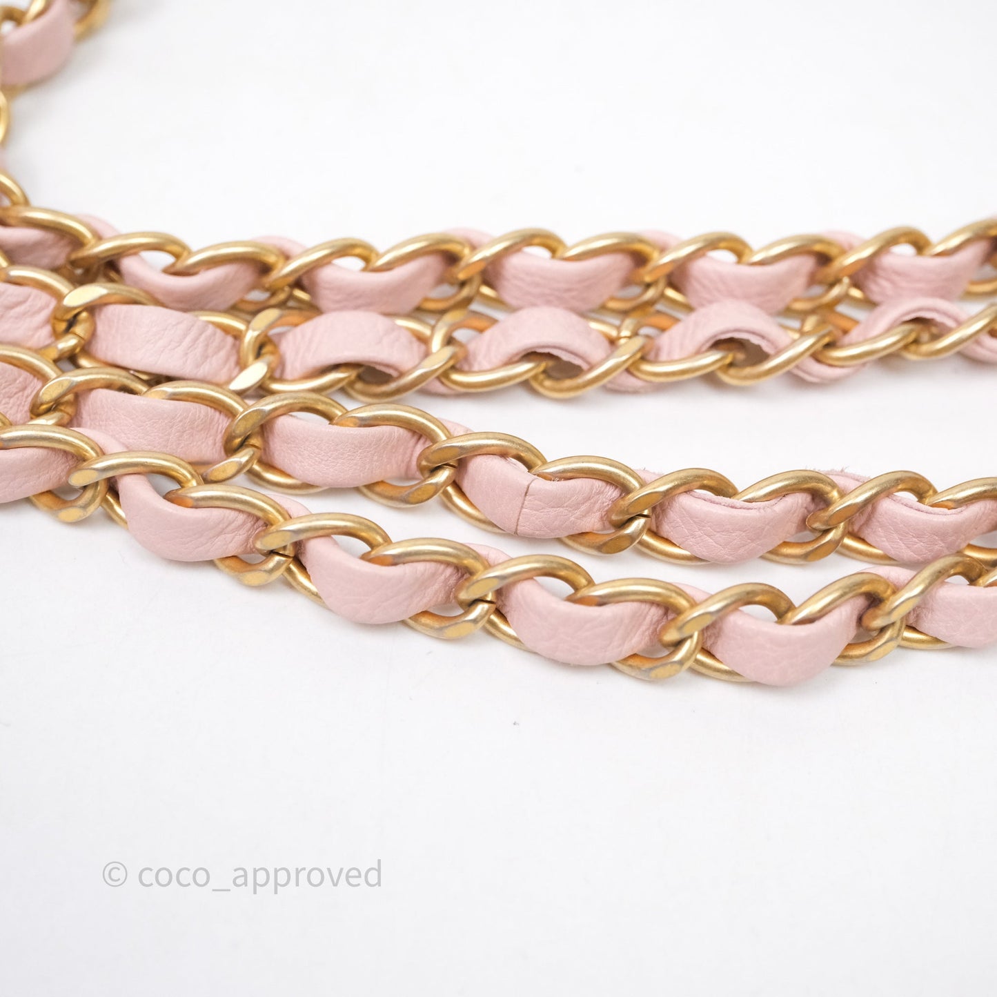 Chanel Mini Square Chevron Pink Calfskin Aged Gold Hardware